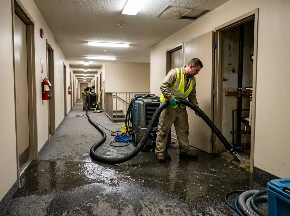 multi-unit-apartment-hallway-f-005 — frequently asked questions, Emergency Burst Pipe Water Extraction & Removal in Vincenne…